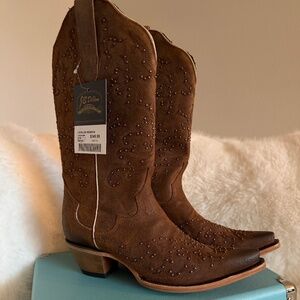 J.B. Dillon Reserve Cowboy Boots, Brown, Size 10